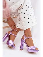 Dámské sandály na vysokém podpatku fialové Nelissey