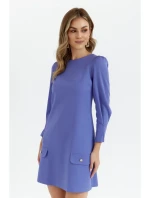 K148 Trapézové šaty - světle fialové K148 Trapézové šaty - světle fialové