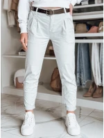 Dámské chinos kalhoty s páskem MODELA světle šedé FashionStreet UY2564 Dámské chinos kalhoty s páskem MODELA světle šedé FashionStreet UY2564