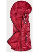 Červená dámská vesta s kapucí (B0129-4) Červená dámská vesta s kapucí (B0129-4)