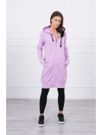 Šaty s kapucí, mikina fialová