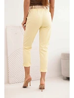 Kalhoty Punto s páskem žluté