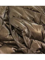 Hnědá krátká dámská oversize bunda se širokými rukávy (J9-016) Hnědá krátká dámská oversize bunda se širokými rukávy (J9-016)