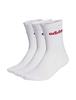 Ponožky adidas Linear Crew Cushioned 3 páry bílé KD1716