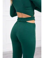 Souprava s halenkou zelená