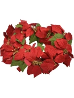 DEKORATIVNÍ GIRLANDA 45 CM BETLÉMSKÁ HVĚZDA POINSETTIA