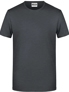Daiber 8008 Pánské tričko z bio bavlny 02.8008 black heather