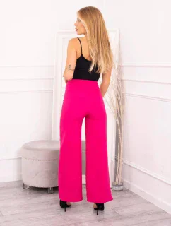 Široké kalhoty fuchsiové barvy