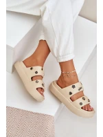 Dámské Pěnové Pantofle S Dekoracemi Béžové Ravanala
