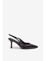 Lakované lodičky na jehlovém podpatku Černé Phelia Lakované lodičky na jehlovém podpatku Černé Phelia