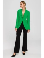 M701 Sako s jedním knoflíkem a asymetrickými kapsami - zelená