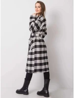 Dámský kabát LK PL 508300.96P černobílý - Lakerta Dámský kabát LK PL 508300.96P černobílý - Lakerta