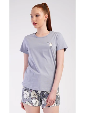 Dámské pyžamo šortky Ovečky Dámské pyžamo šortky Ovečky