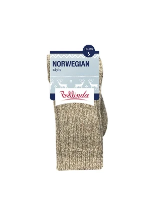 Zimní unisex ponožky NORWEGIAN STYLE SOCKS - BELLINDA - béžová Zimní unisex ponožky NORWEGIAN STYLE SOCKS - BELLINDA - béžová