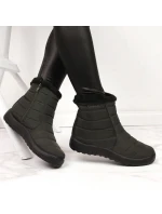 Nepromokavé sněhové boty na zip NEWS W EVE181D khaki Nepromokavé sněhové boty na zip NEWS W EVE181D khaki