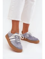 Semišové dámské sneakersy na platformě modré Marisae Semišové dámské sneakersy na platformě modré Marisae
