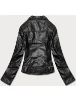 Černá bunda ramoneska s klopami (11Z8037)