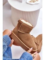 Dámské Semišové Sněhule Na Platformě Nad Kotníky Camel Rianaella