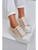 Dámské tenisky na masivní podešvi Big Star – béžové
