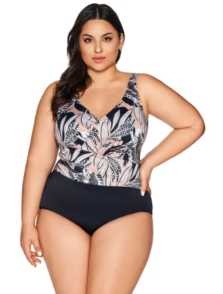 Dámské jednodílné plavky 61 black - AVA Dámské jednodílné plavky 61 black - AVA