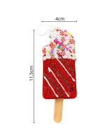 ZMRZLINOVÁ DEKORACE ZÁVĚSNÁ CETKA 3KS ČERVENÁ