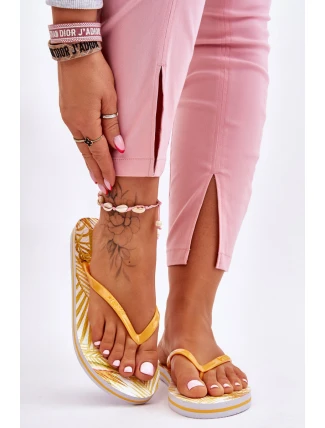 Dámské módní žabky Big Star LL274819 žluté