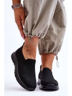 Dámské textilní nazouvací tenisky černé Adiora