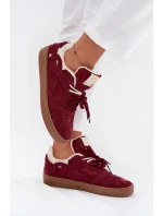 Dámské tenisky na platformě s vyhříváním kožešiny Bordó Solvia