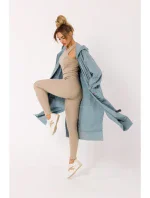 M734 Žebrované pletené legíny - béžové