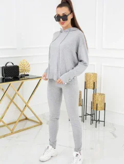 Kim Pearl Buttons pletená souprava PU1121 Silver - Vittoria Ventini