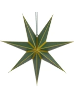 FSC Závěsná papírová dekorace STAR 18x60CM ZELENÁ 7 RÁMEČKŮ MICA