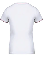 Kariban K 394 Dámské piqué tričko s V výstřihem 20.K394 white/navy/red Kariban K 394 Dámské piqué tričko s V výstřihem 20.K394 white/navy/red