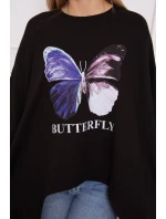 Oversize halenka s potiskem černá