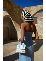 M843 Džínové midi šaty - světle modré