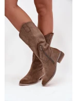 Kozačky na podpatku  model 220716 Step in style