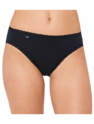 Dámské kalhotky sloggi 24/7 Cotton Lace Tai - černé - SLOGGI Dámské kalhotky sloggi 24/7 Cotton Lace Tai - černé - SLOGGI