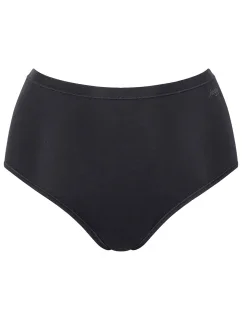 Dámské kalhotky GO Daily Cotton Highwaist - BLACK - černá 0004 - SLOGGI