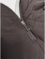 Coffee-béžová prošívaná zimní bunda s kožešinovou podšívkou Way Mode (WD202308) Coffee-béžová prošívaná zimní bunda s kožešinovou podšívkou Way Mode (WD202308)