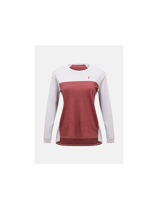 Dámské tričko PEAK PERFORMANCE W Trail Wool-Blend Longsleeve, šedá barva Dámské tričko PEAK PERFORMANCE W Trail Wool-Blend Longsleeve, šedá barva