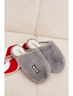 Dámské huňaté pantofle – šedé Belinna
