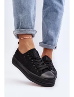 Dámské látkové tenisky Černé Staneva