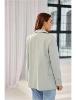 Dámské sako ZAK0016 sv.tyrkys - Roco Fashion