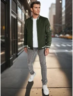 Pánská přechodná bunda bomber zelená FashionStreet TX5024