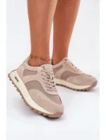 Dámské semišové tenisky na platformě Big Star HI-POLY SYSTEM – béžové