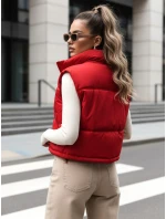 FashionStreet dámská prošívaná červená vesta TY5198
