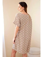 Dámské šaty s puntíky, s krátkým rukávem a s kabelkou fango