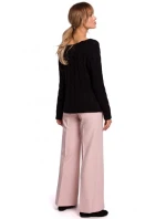 Svetr s výstřihem Bateau M511 šedý - Moe Svetr s výstřihem Bateau M511 šedý - Moe