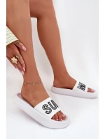 Dámské Pantofle Na Silné Podešvi SUMMER Bílé Vinceza 76051 Dámské Pantofle Na Silné Podešvi SUMMER Bílé Vinceza 76051