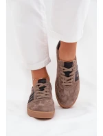 Dámské Semišové Tenisky Vinceza 79557 Tmavě Béžové