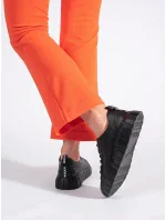 Módní dámské polobotky černé platforma Módní dámské polobotky černé platforma